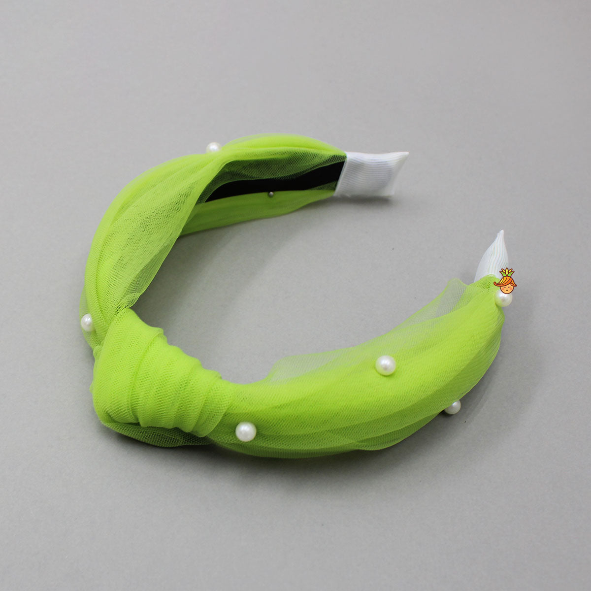 Pre Order: Contrasting Rose Adorned One Shoulder Green Dress With Matching Knot Detail Hair Band