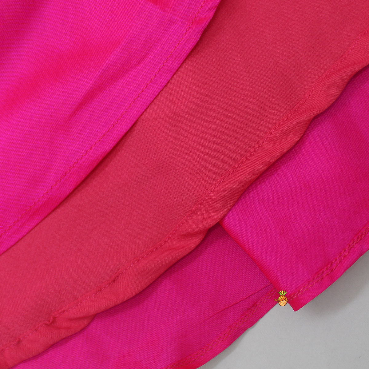 Pre Order: Potli Buttons Detail Front Open Pink Kurti And Dhoti With Net Dupatta