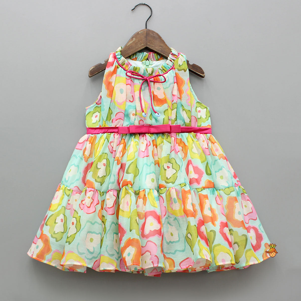 Pre Order: Yoke Gather Multicolour Dress