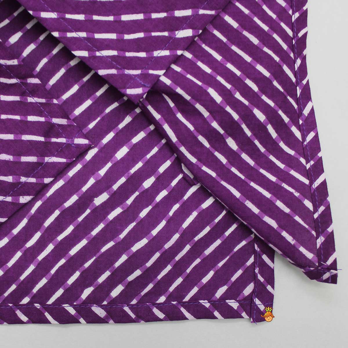 Pre Order: Printed Cotton Purple Kurta And Pyjama