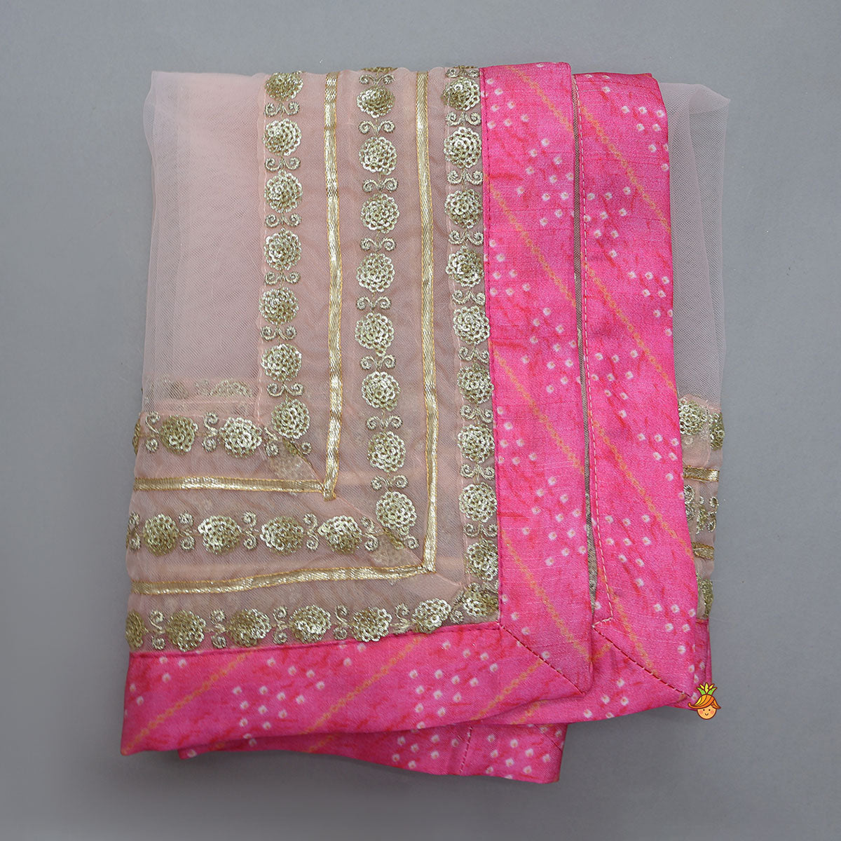 Pre Order: Elegant Pink Top And Fringes Tassels Detail Lehenga With Matching Dupatta