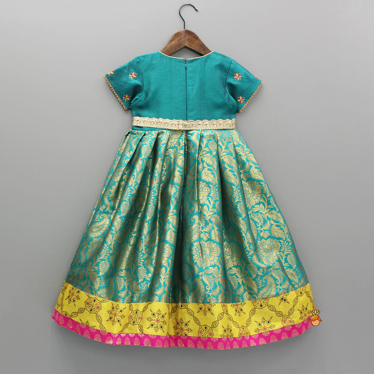 Pre Order: Gorgeous Brocade Anarkali And Yellow Dupatta