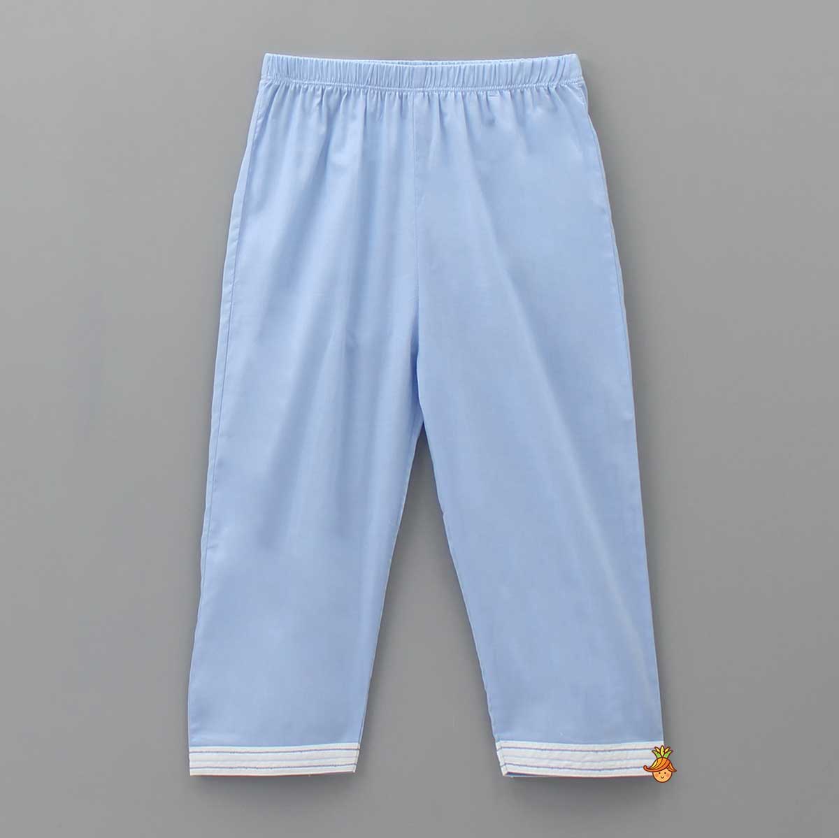 Patch Pocket Detailed Blue Sleepwear