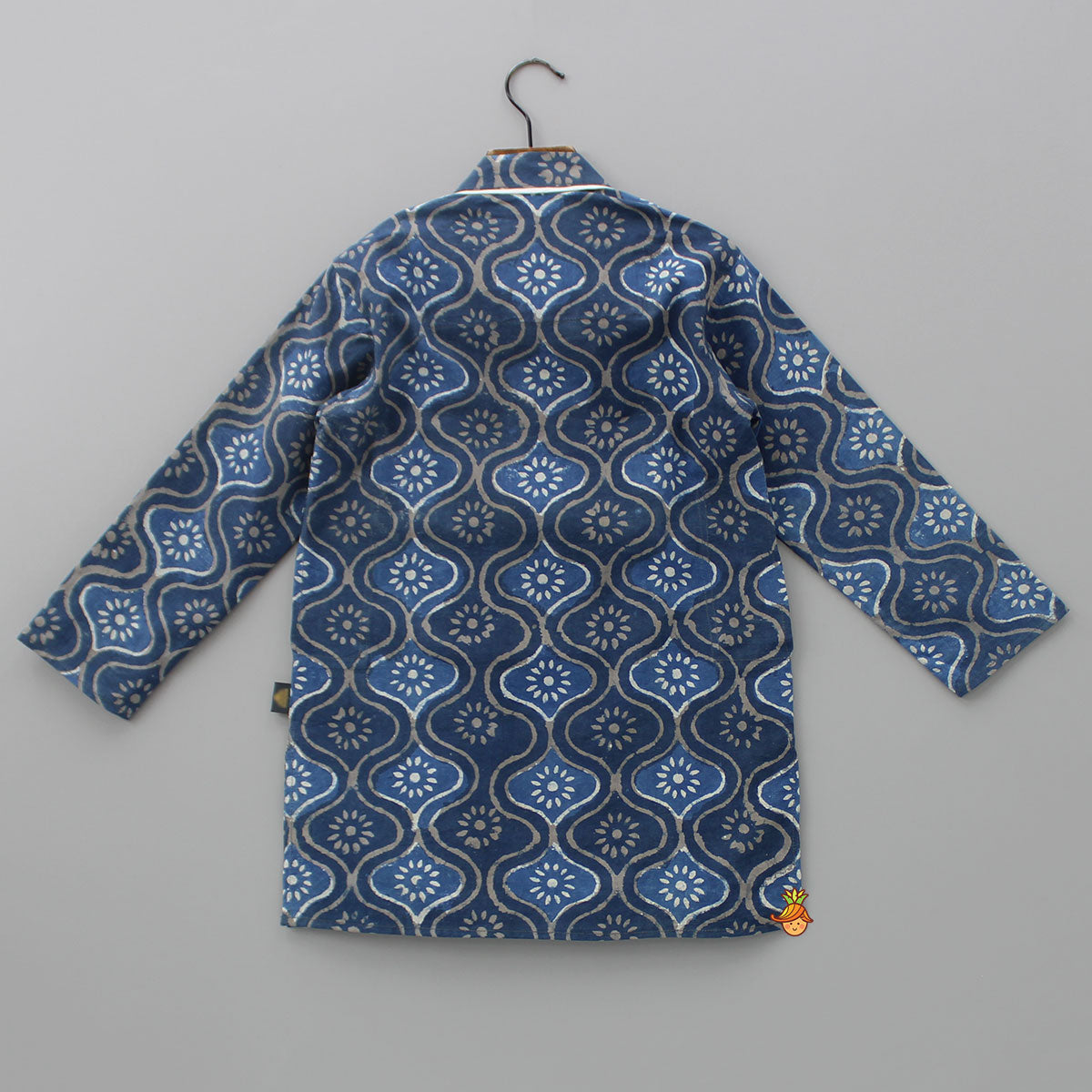 Hand Block Printed Light Indigo Kurta