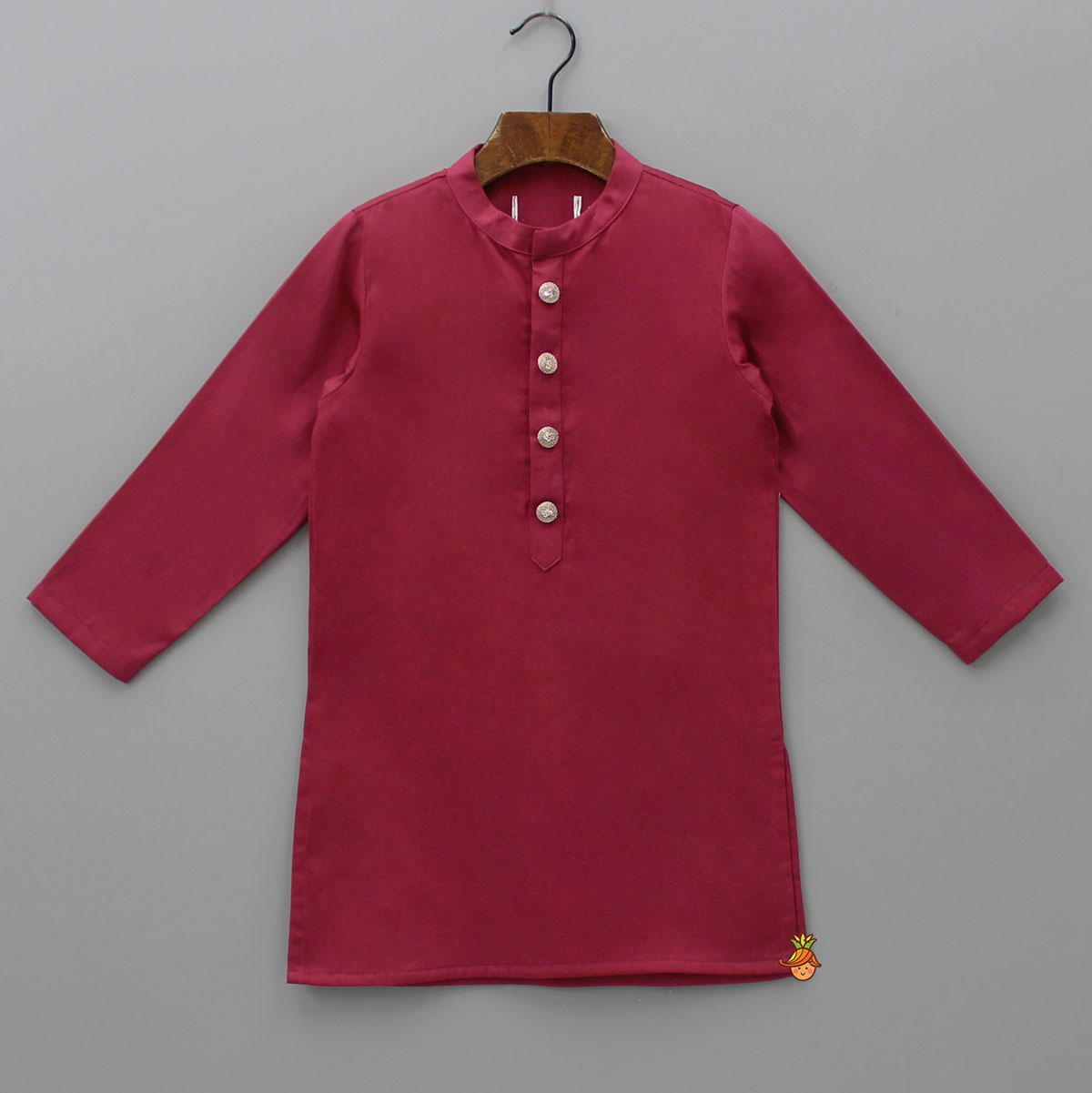 Pre Order: Maroon Ethnic Kurta With Floral Sequins Embroidered Jacket And Pyjama