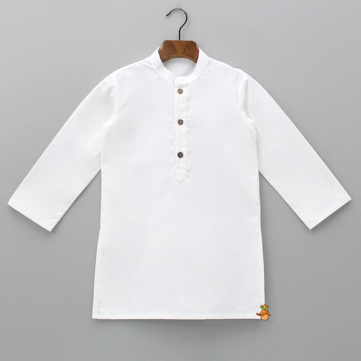 Pre Order: Mandarin Collar White Cotton Kurta With Thread Embroidered Jacket And Pyjama