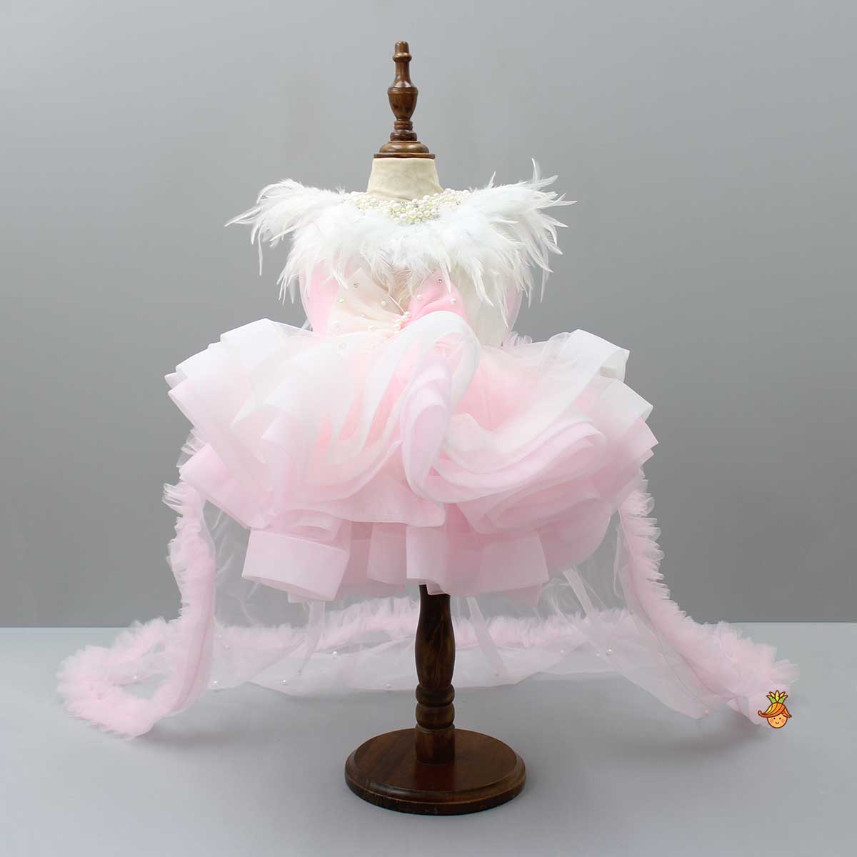 Pre Order: Dual-Colour Princess Net Flared Dress
