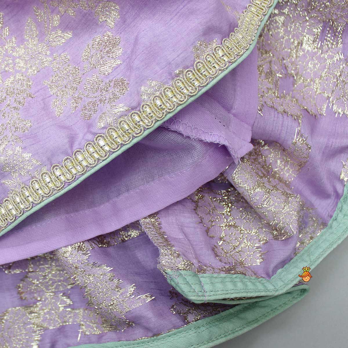 Pre Order: Lilac Angarkha Style Top And Dhoti