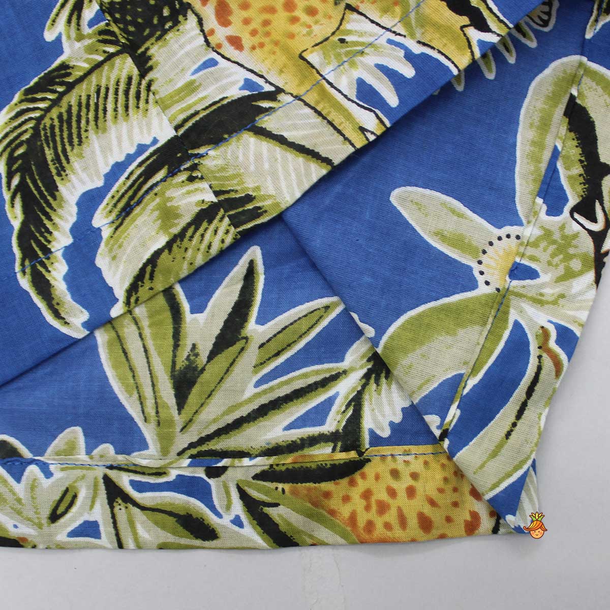 Pre Order: Notched Collar Jungle Theme Printed Sleepwear