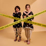 Kaftan Style Embroidered Kurti And Dhoti twinning model image 1