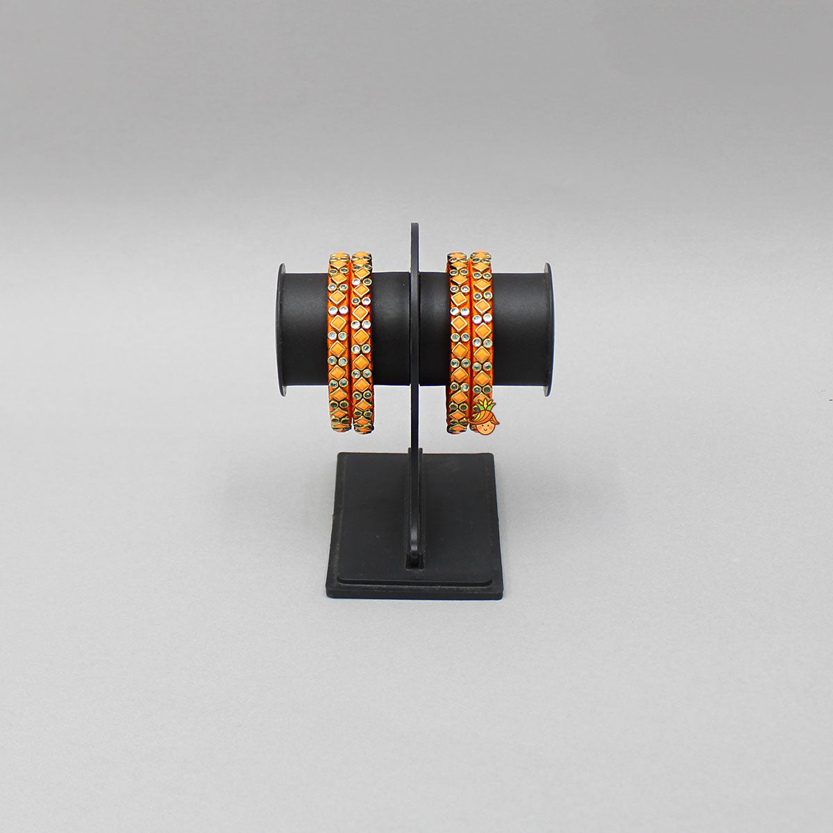 Thread Detailed Orange Bangles