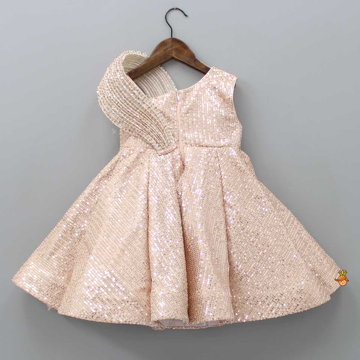 Pre Order: Stylish One Shoulder Sequin Embroidered Dress