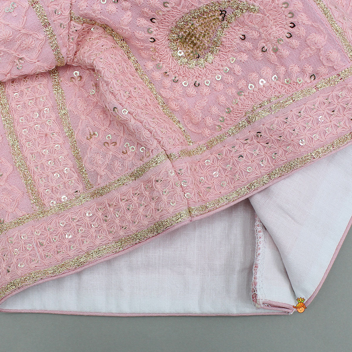 Pre Order: Embroidered Top And Lehenga With Matching Potli And Net Dupatta