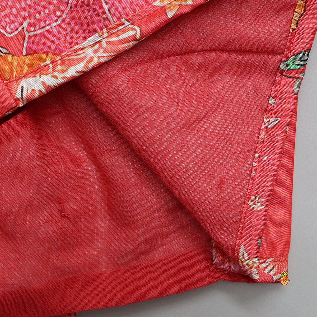 Pre Order: V Neck Top And Printed Lehenga With Hair Band
