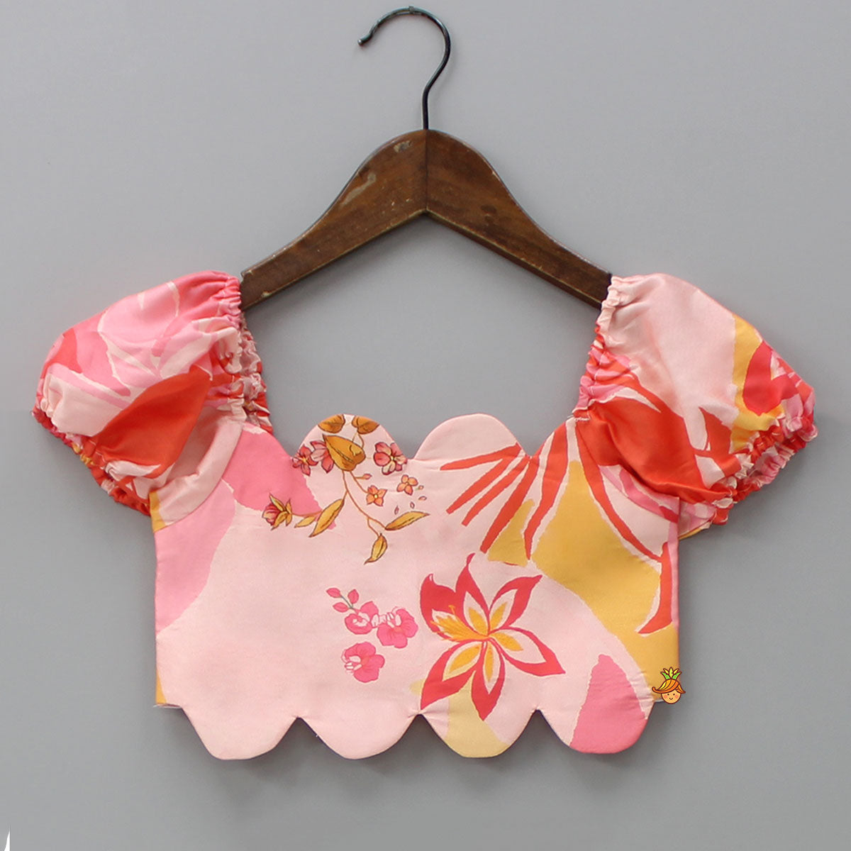 Pre Order: Floral Printed Peach Top And Flared Palazzo