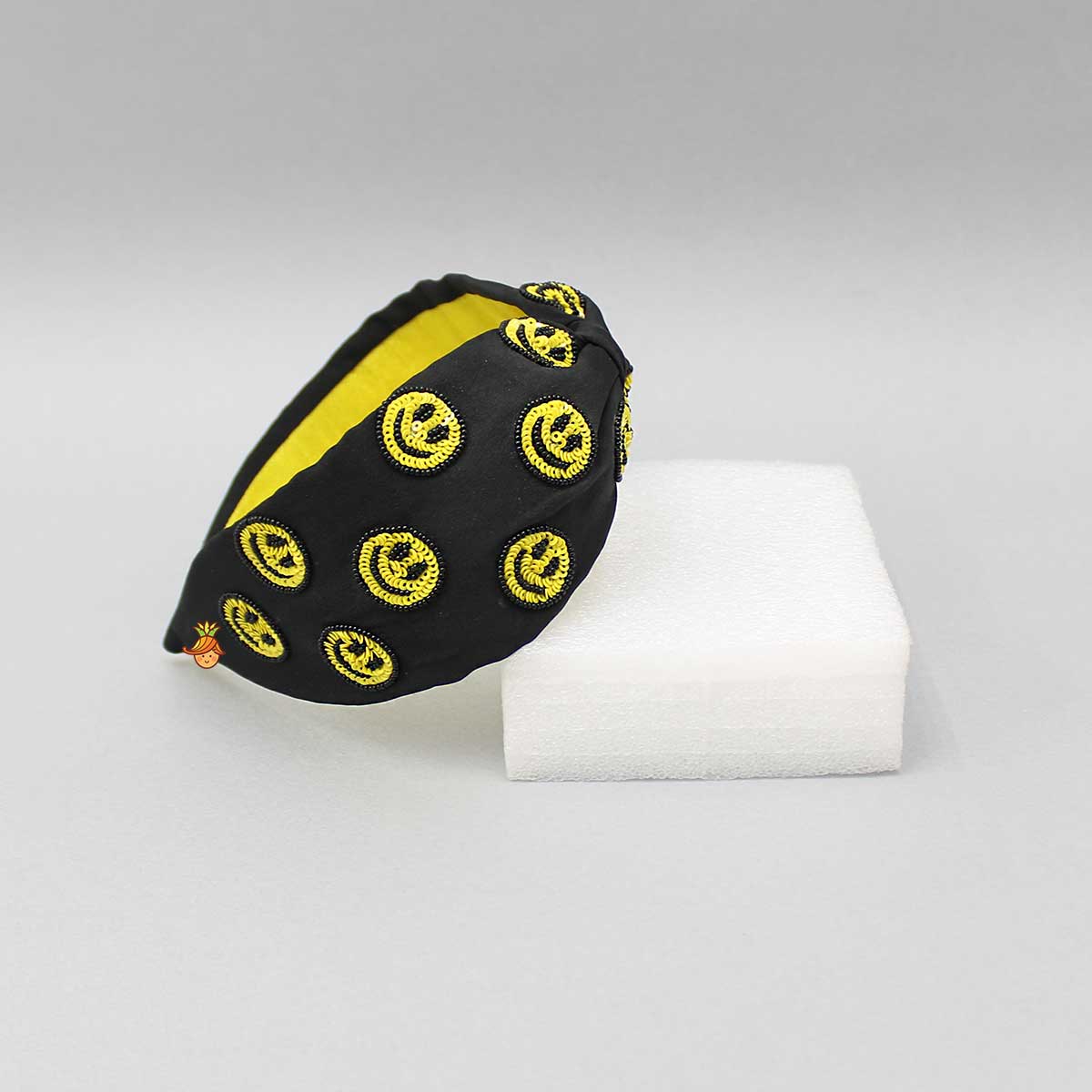 Smiley Face Embroidered Hairband