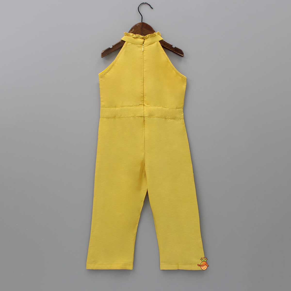 Pre Order: Embroidered Yoke Yellow Jumpsuit