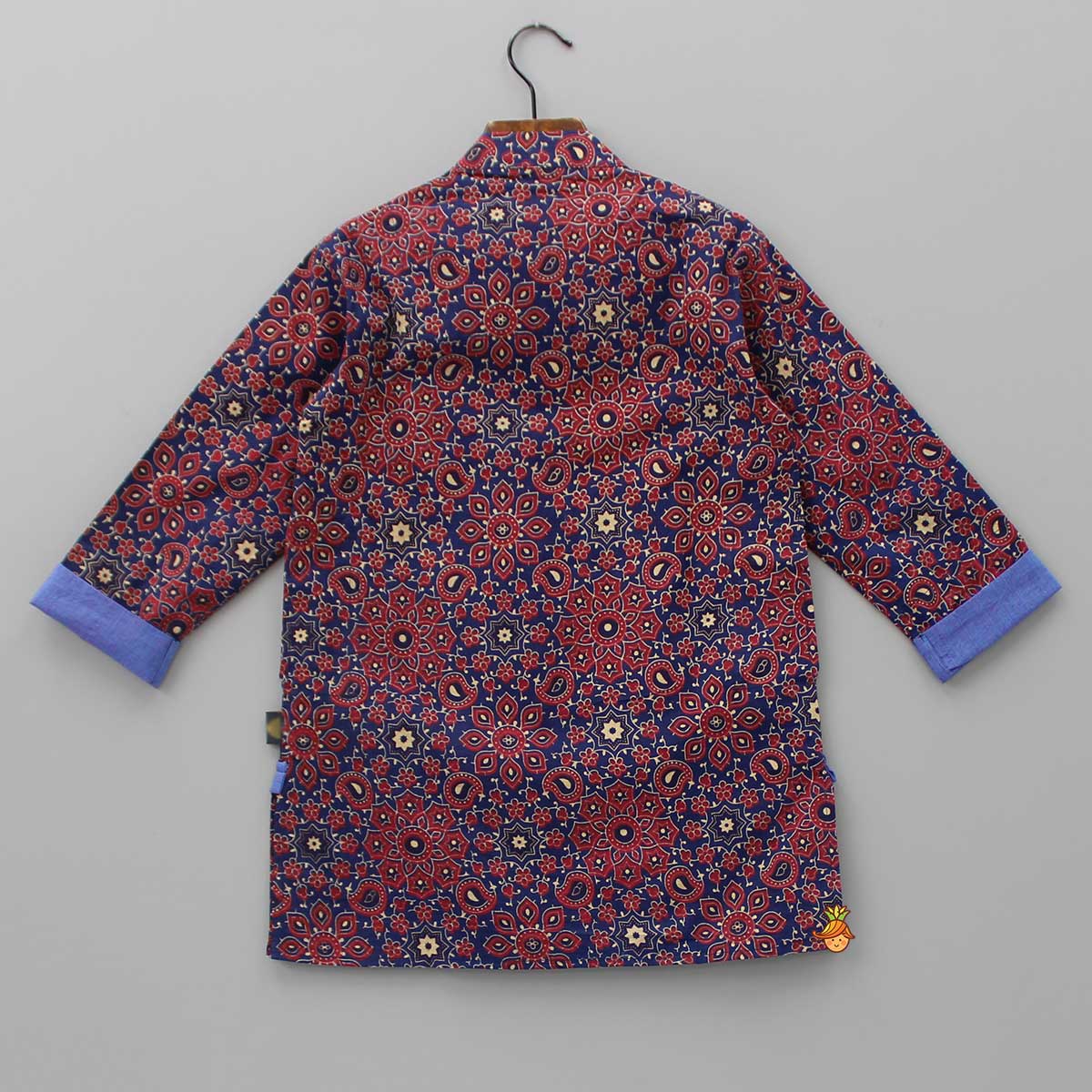 Ajrakh Printed Patch Pocket Detail Kurta