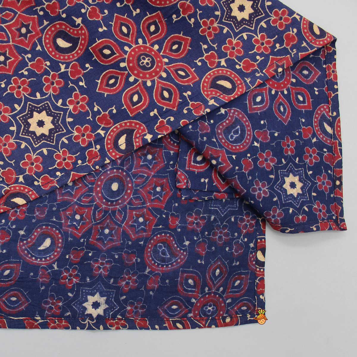 Ajrakh Printed Patch Pocket Detail Kurta