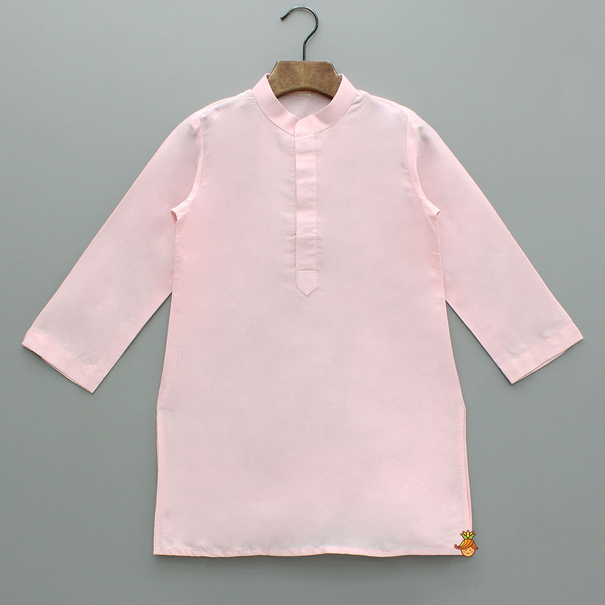 Pre Order: Pink Kurta With Hand Embroidered Floral Printed Jacket And Pyjama