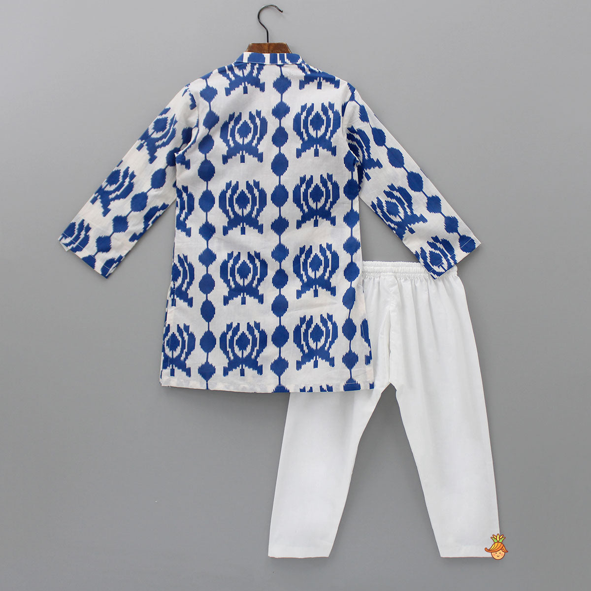 Pre Order: Dual Tone Printed Kurta And Pyjama