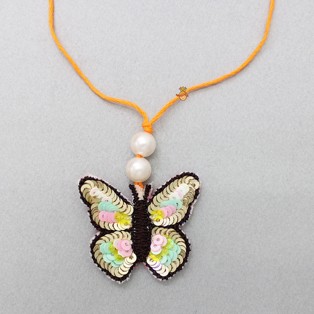 Multicolour Sequined Butterfly Rakhi