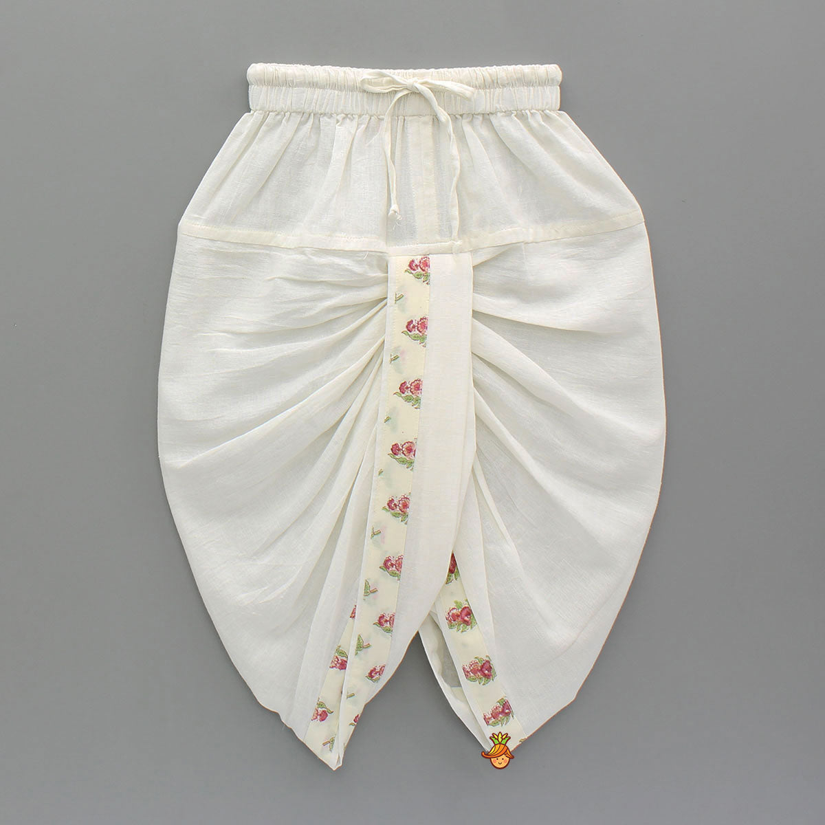 Pre Order: Floral Printed Kurta With Handworked Jacket And Dhoti.