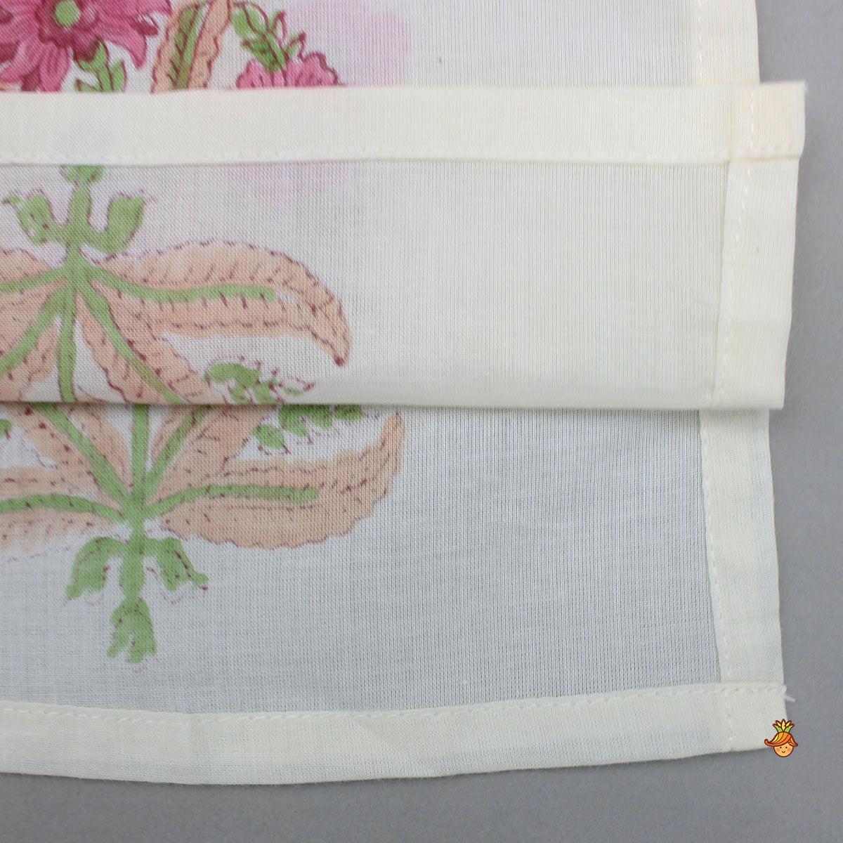 Pre Order: Floral Printed Kurta With Handworked Jacket And Dhoti.