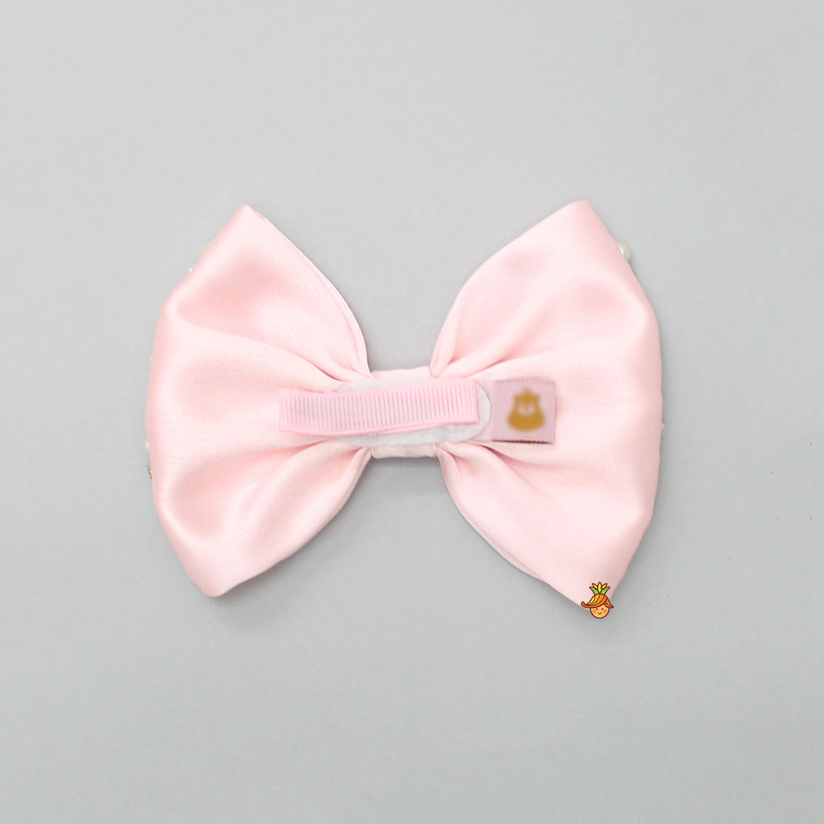 Peach Satin Bowie Hair Clip