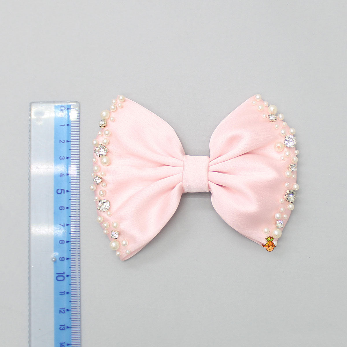 Peach Satin Bowie Hair Clip