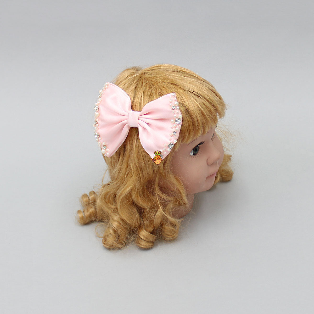 Peach Satin Bowie Hair Clip