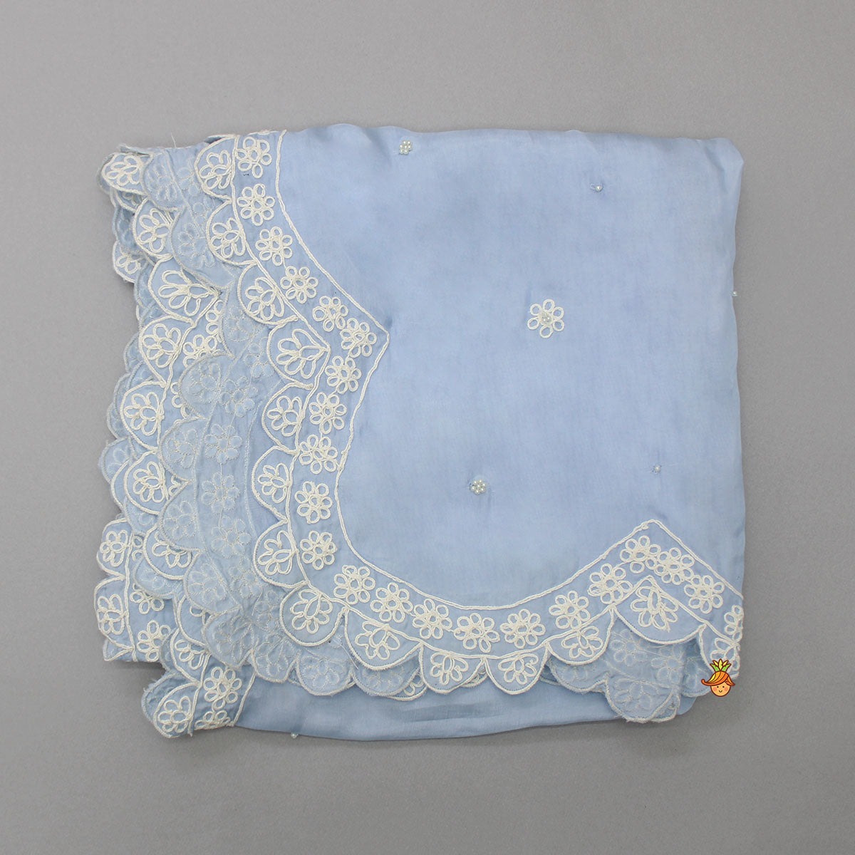 Blue Embroidered Dupatta