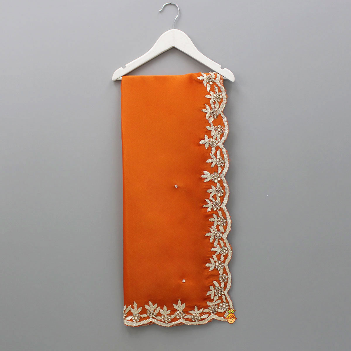 Orange Embroidered Dupatta