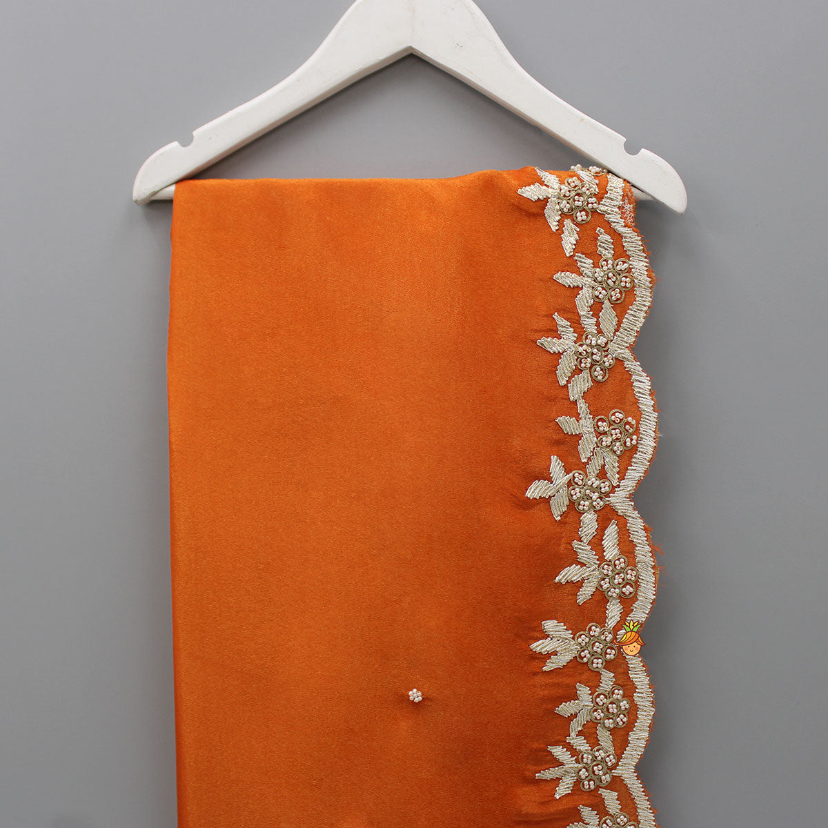 Orange Embroidered Dupatta