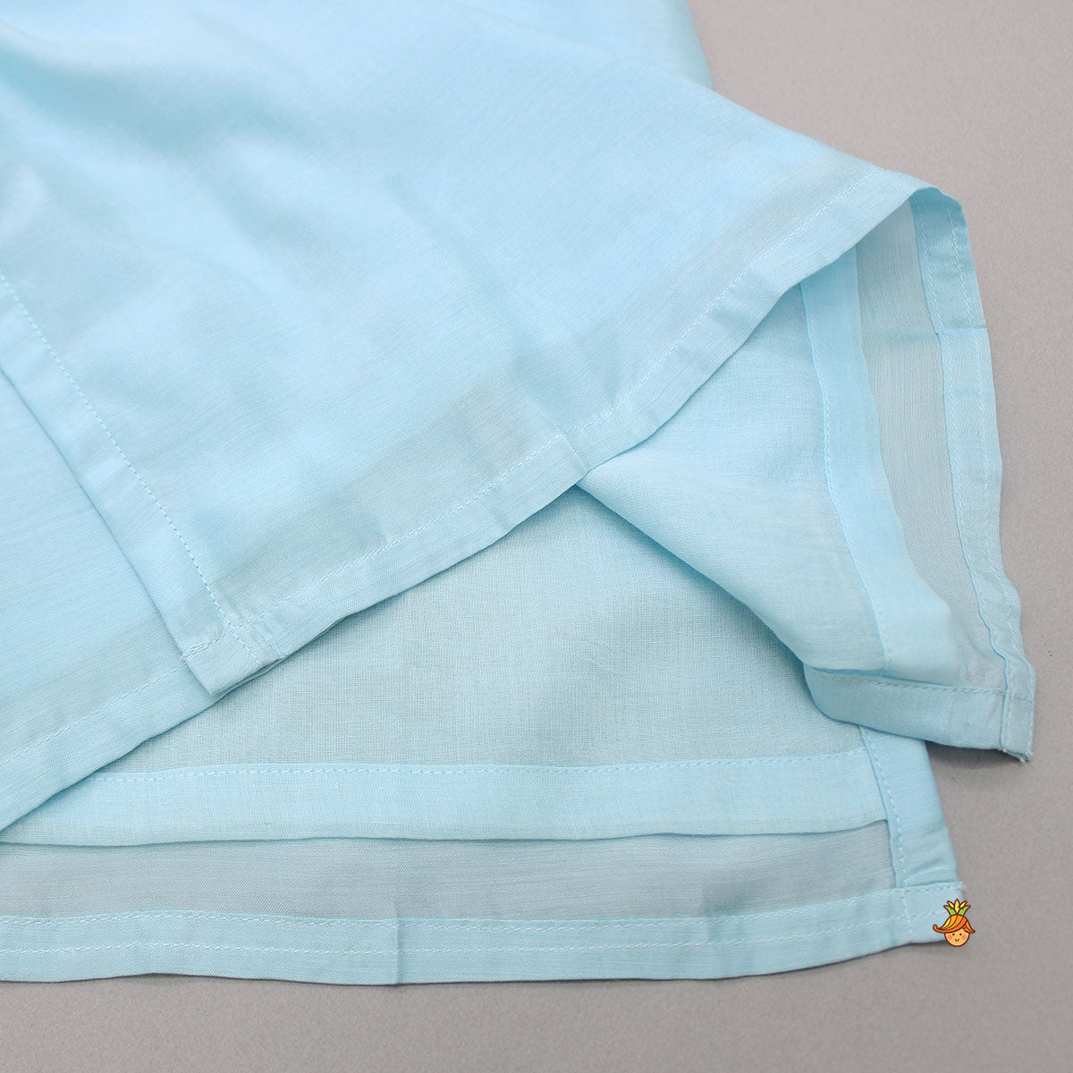 Pre Order: Thread Embroidered Blue Kurta And Pyjama