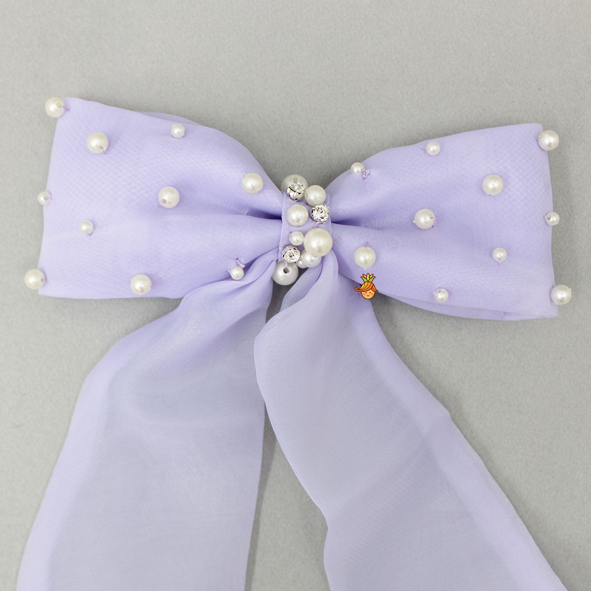 Long Tail Lavender Bow Hair Clip