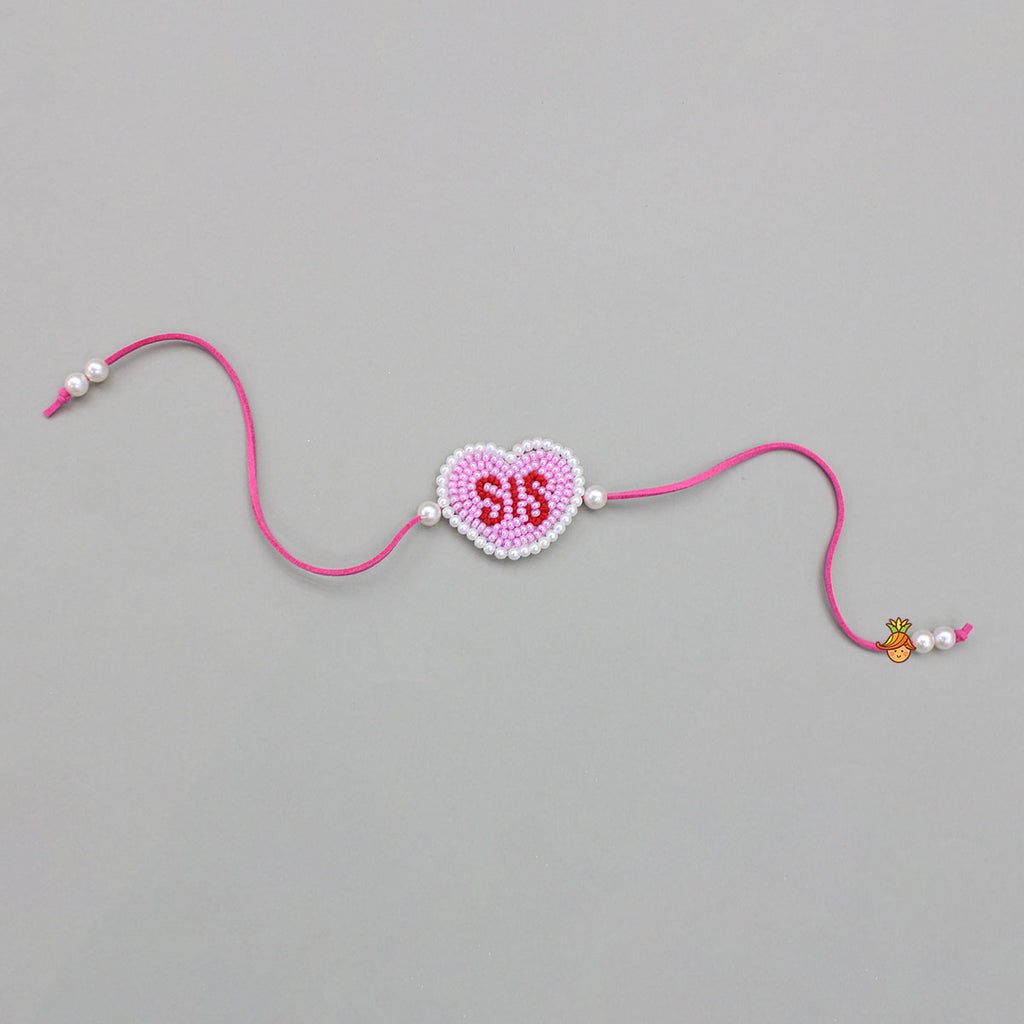 Sweet Heart Embroidered Rakhi