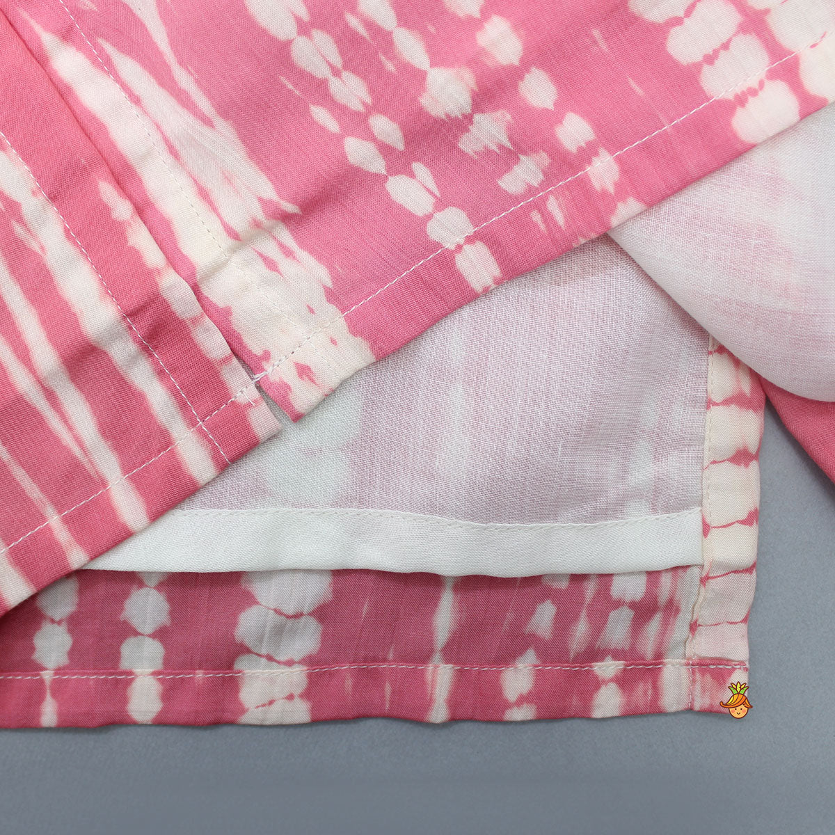 Pre Order: Shibori Printed Pink Kurta And Pyjama