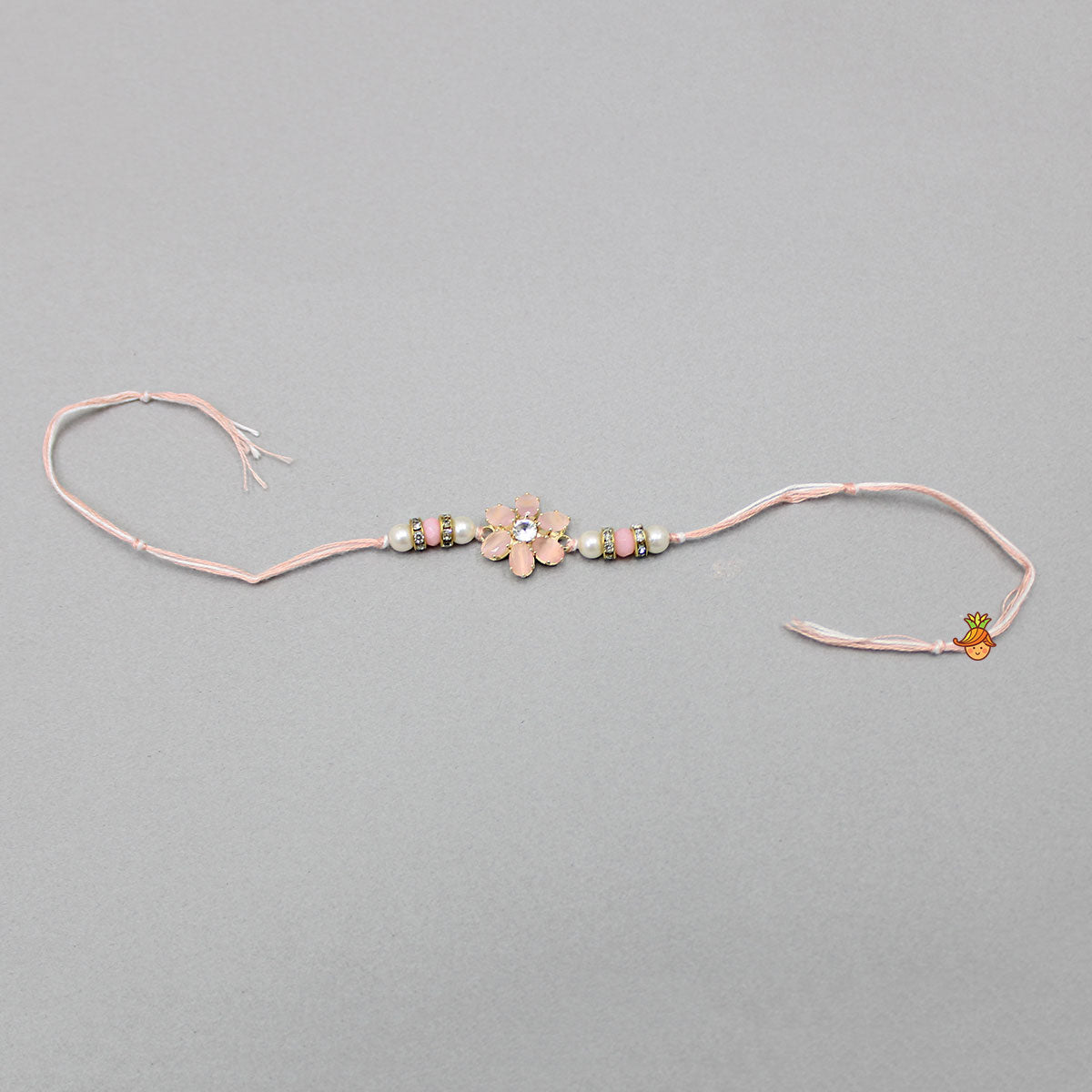 Stone Studded Flower Rakhi