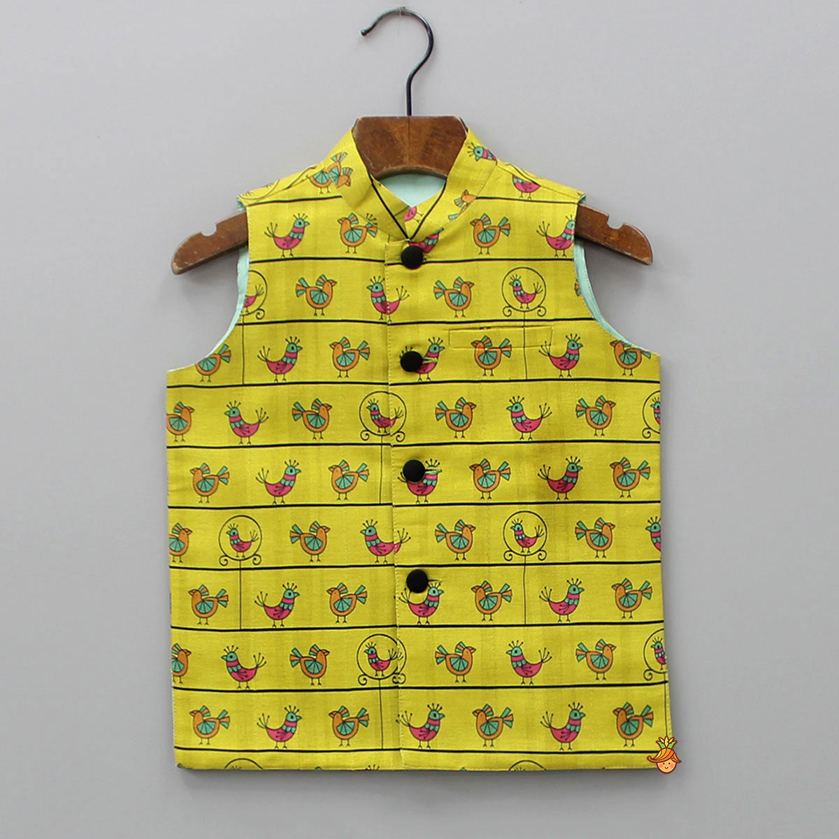 Pre Order: Bird Printed Multicoloured Jacket