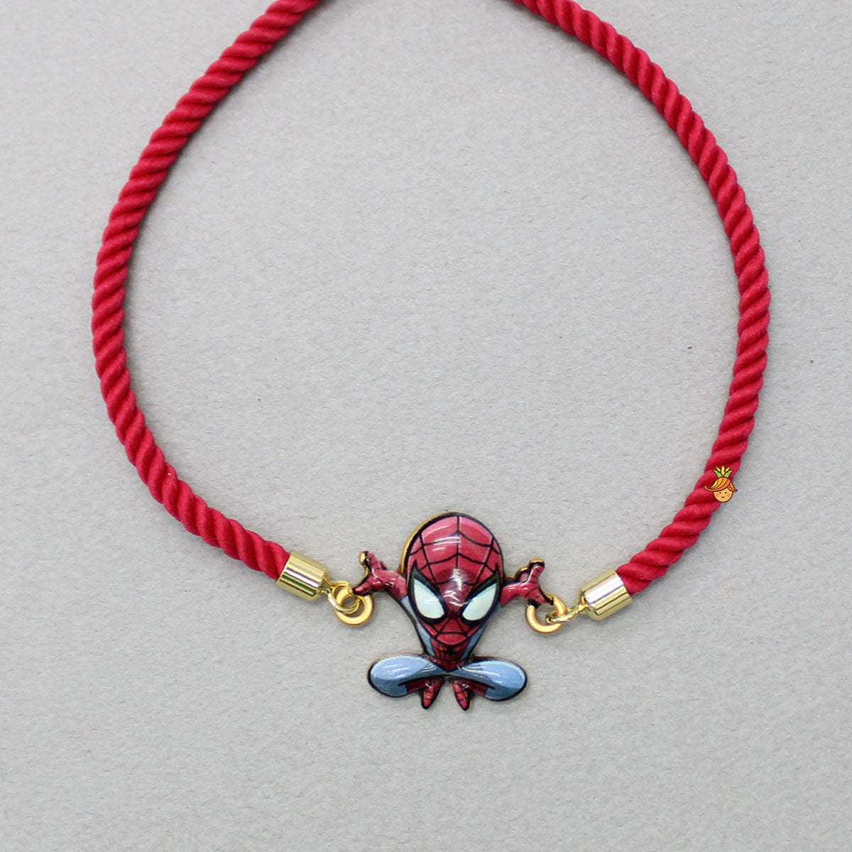 Red Adjustable Rope String Rakhi With Cartoon Character