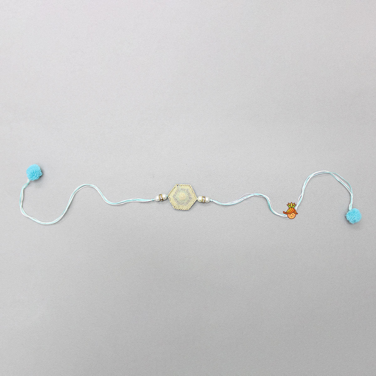 Blue Beaded Patch Rakhi