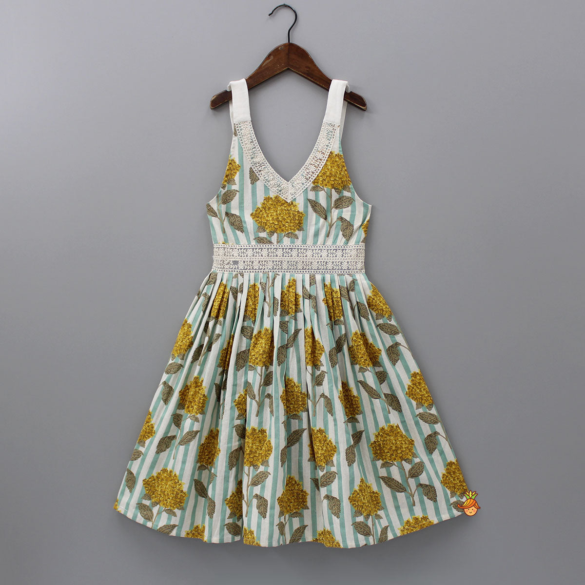 Pre Order: Floral Printed Halter Neck Dress With Matching Bowie Hairclip