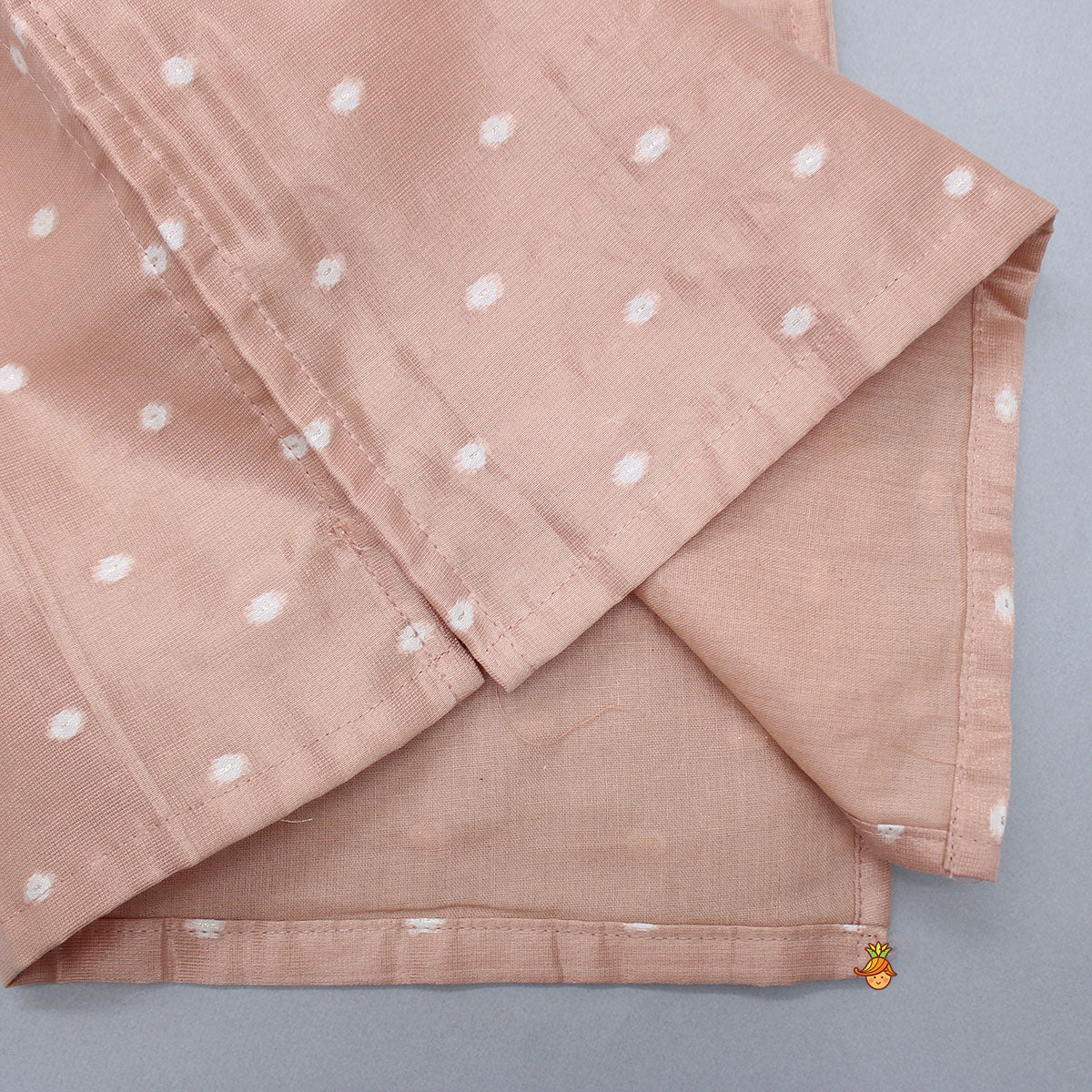 Pre Order: Butti Work Peach Kurta And Pyjama