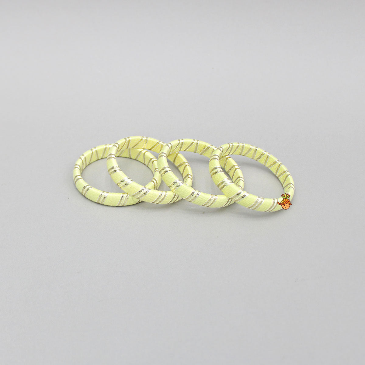 Yellow Lace Detailed Bangles Set