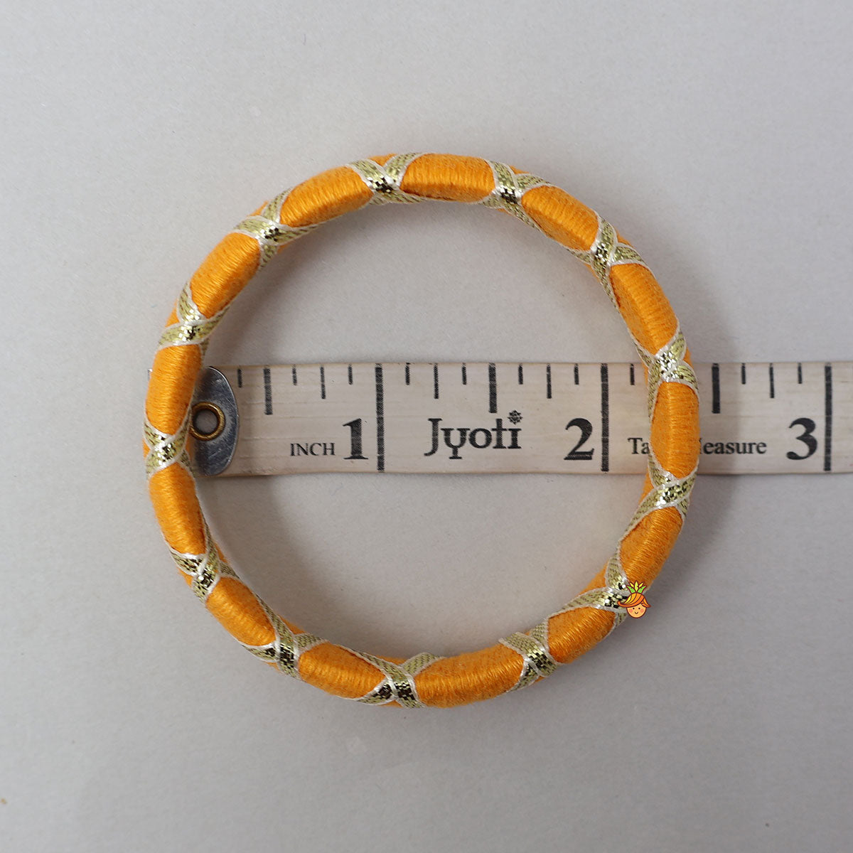 Gota Lace Detailed Yellow Bangles Set