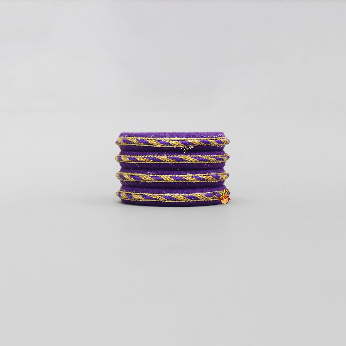 Purple Thread And Lace Detailed Bangles Set