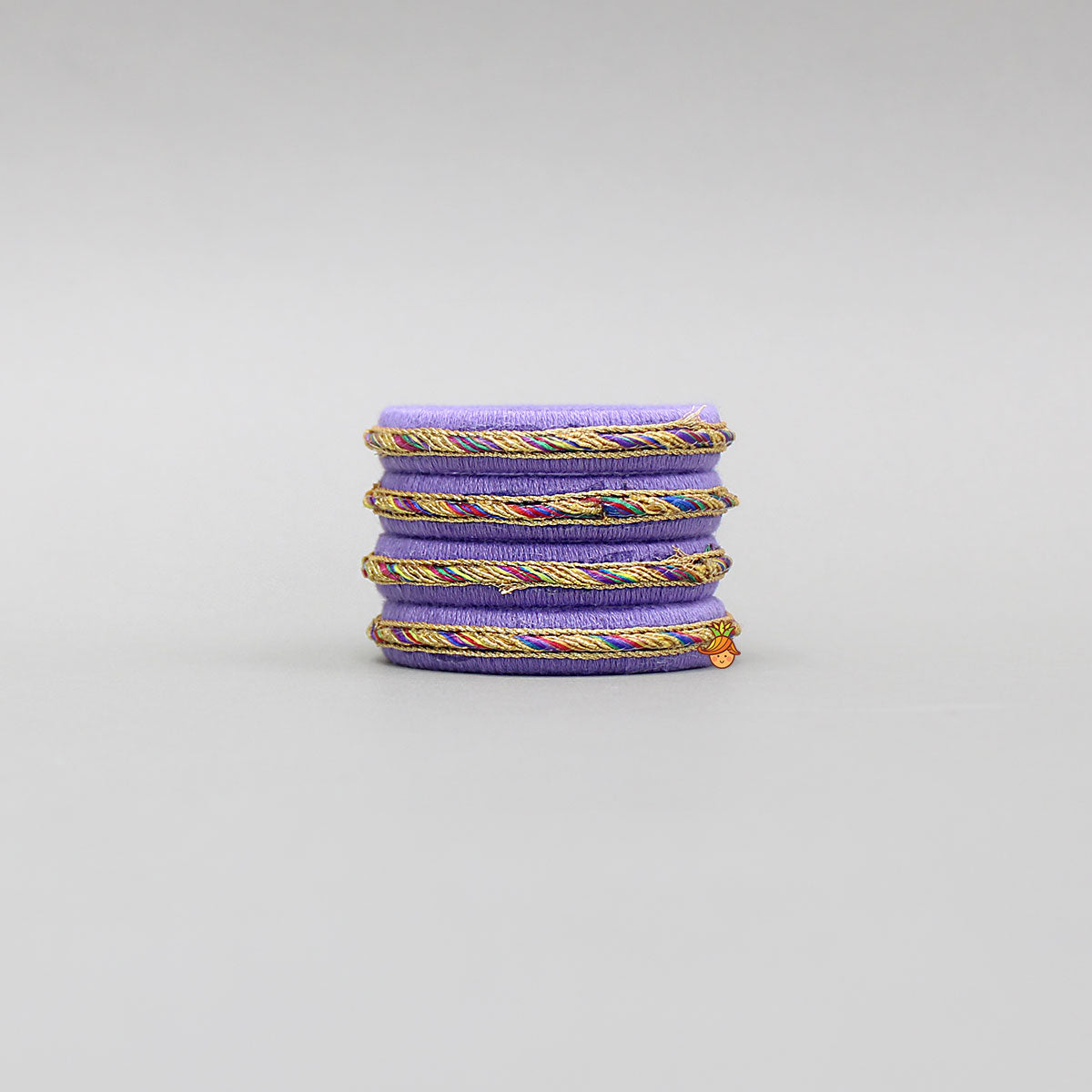 Lavender Thread Detailed Bangles Set