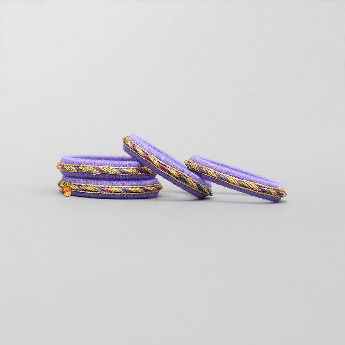 Lavender Thread Detailed Bangles Set