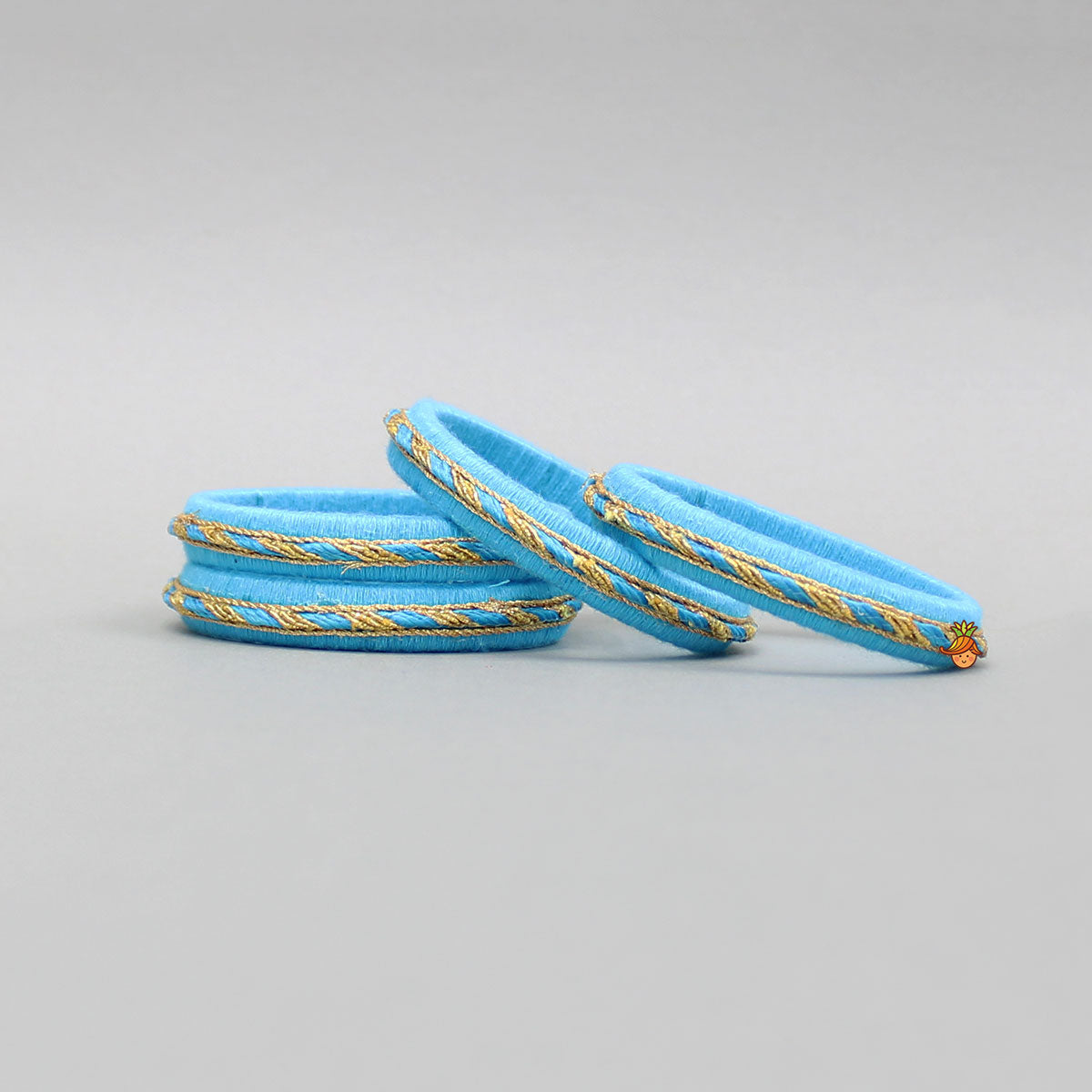 Blue Thread And Lace Detailed Bangles Set